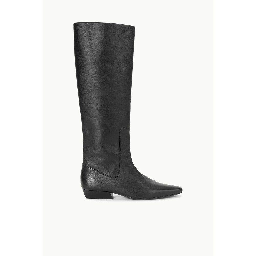 STAUD Women’s Wally Flat Knee High Boot Black Leather Size 8 US / 38 EU NWT